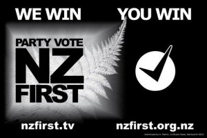 NZ First Party Vote billboard